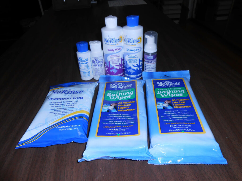 No Rinse Shampoo and Body Washes Preparedness Advice