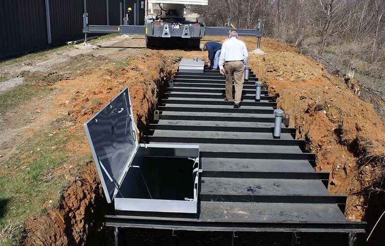 how to bury shipping container