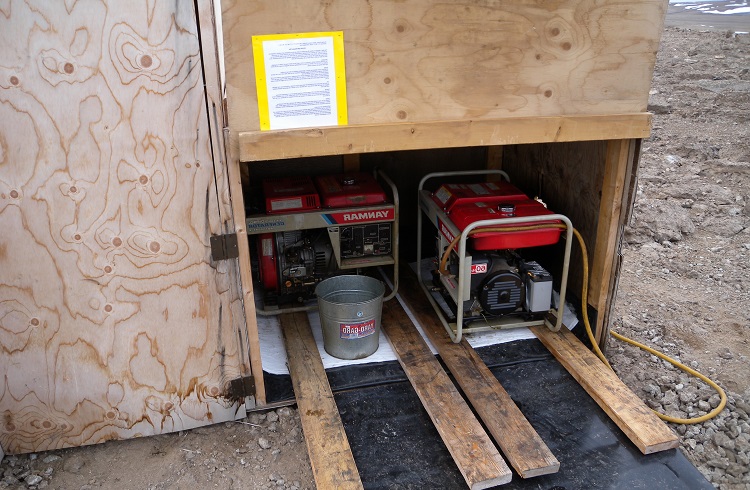 wooden shelter for generator